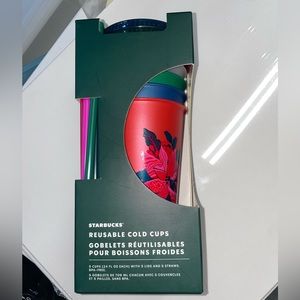 Starbucks 5 reusable Christmas cups